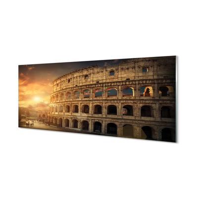 Sklenený obraz Rome Colosseum pri západe slnka