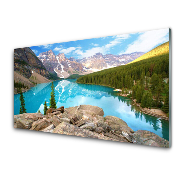 Nástenný panel  Hory jazero príroda