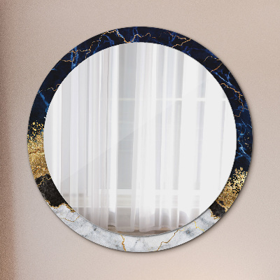 Okrúhle ozdobné zrkadlo Modrý mramor