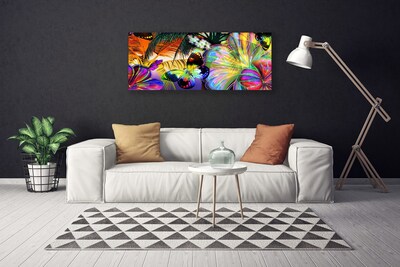 Obraz Canvas Abstrakcie motýle pierka