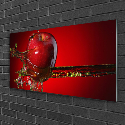 Obraz na skle Jablko voda kuchyňa