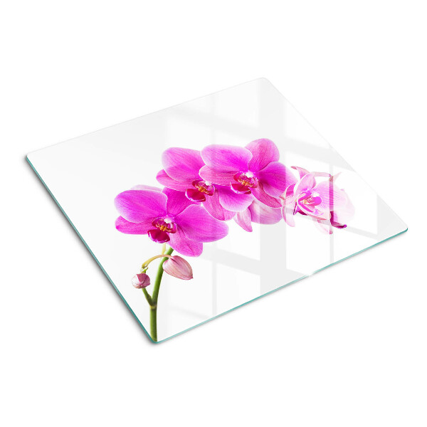 Sklenená doska na krájanie Orchidey v odtieňoch ružovej