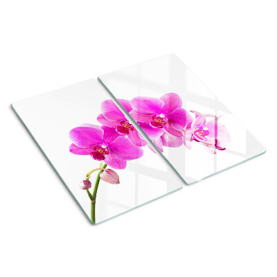 Sklenená doska na krájanie Orchidey v odtieňoch ružovej
