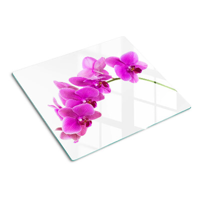 Sklenená doska na krájanie Kvety orchideí v odtieňoch ružovej
