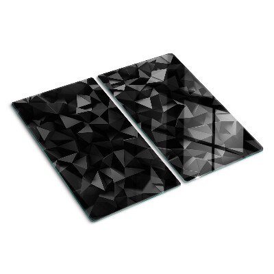Sklenená doska na krájanie Geometria polygónov v odtieňoch čiernej