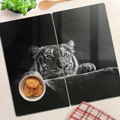 Doska na krájanie Tiger v čiernobielom štýle