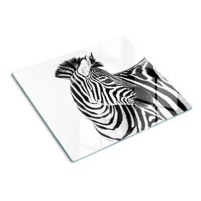 Sklenená doska na krájanie Zebra v čiernobielych pruhoch