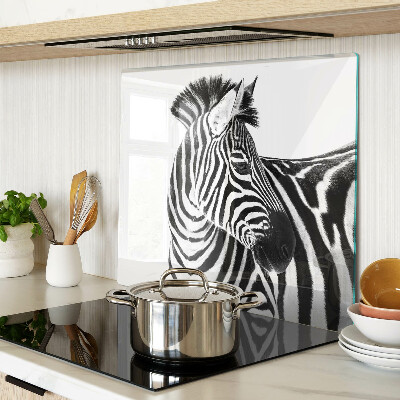 Sklenená doska na krájanie Zebra v čiernobielych pruhoch