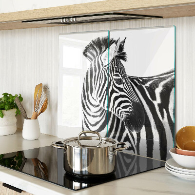 Sklenená doska na krájanie Zebra v čiernobielych pruhoch
