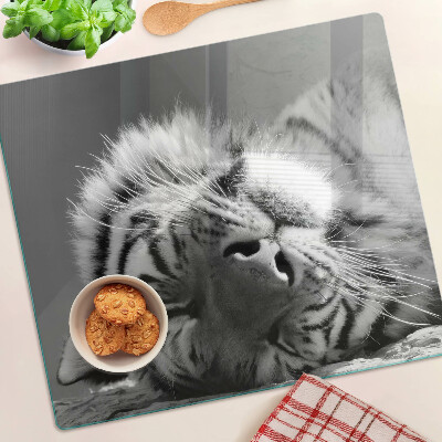 Doska na krájanie Tiger v čiernej a bielej farbe