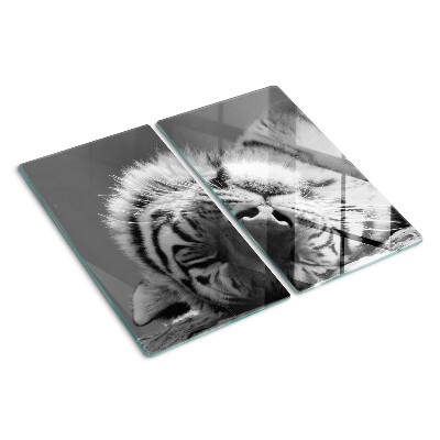 Doska na krájanie Tiger v čiernej a bielej farbe