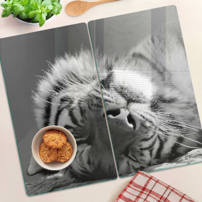 Doska na krájanie Tiger v čiernej a bielej farbe