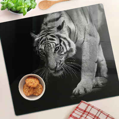 Doska na krájanie Tiger v čiernej a bielej farbe