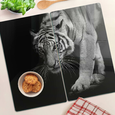 Doska na krájanie Tiger v čiernej a bielej farbe