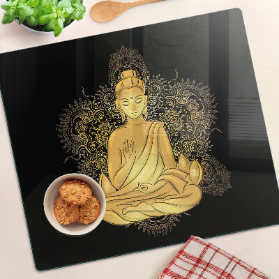 Sklenená doska na krájanie Budha v meditácii