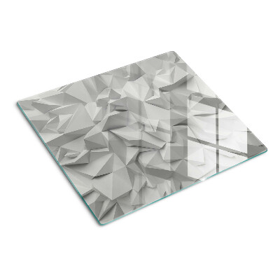 Doska na krájanie Abstraktný 3D vzor v odtieňoch sivej