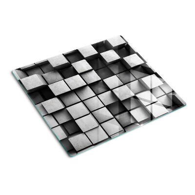 Sklenená doska na krájanie Geometrické vzory v odtieňoch sivej