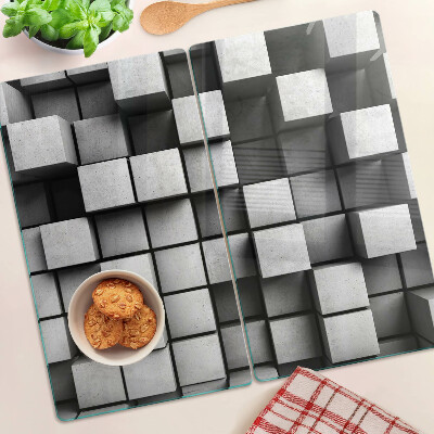 Sklenená doska na krájanie Geometrické vzory v odtieňoch sivej