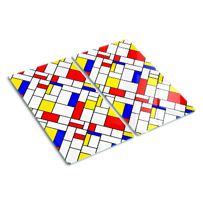 Doska na krájanie Geometria v štýle Mondriana