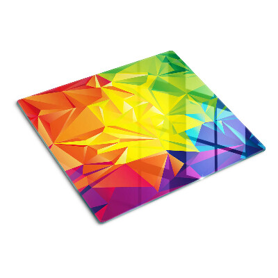 Sklenená doska na krájanie Farebná geometria