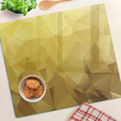 Sklenená doska na krájanie Geometria v odtieňoch zlata