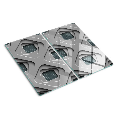 Sklenená doska na krájanie Geometrické vzory v odtieňoch sivej