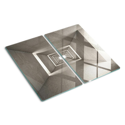 Sklenená doska na krájanie Geometrický interiér s efektom hĺbky