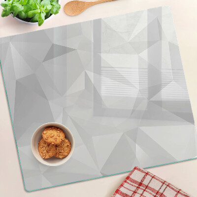 Sklenená doska na krájanie Geometria v odtieňoch sivej