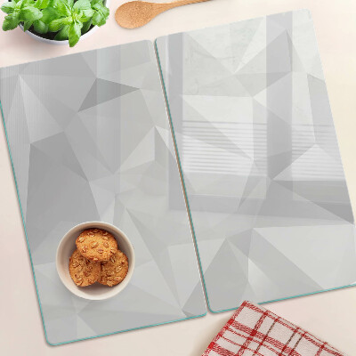 Sklenená doska na krájanie Geometria v odtieňoch sivej