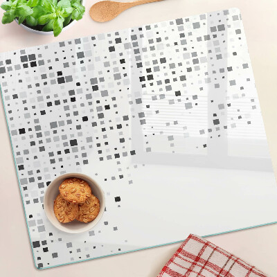 Sklenená doska na krájanie Geometrické vzory v odtieňoch sivej