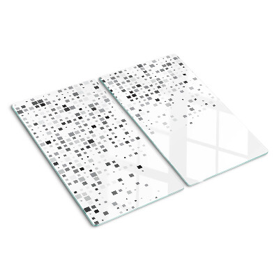 Sklenená doska na krájanie Geometrické vzory v odtieňoch sivej