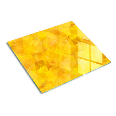 Sklenená doska na krájanie Žltá geometrická mozaika