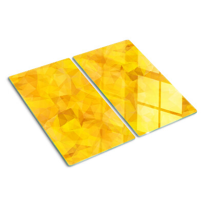 Sklenená doska na krájanie Žltá geometrická mozaika