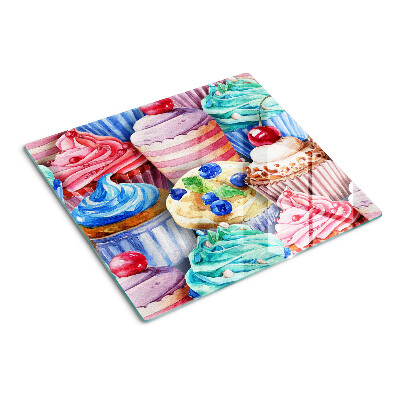 Doska na krájanie Cupcakes a farebné pečivo
