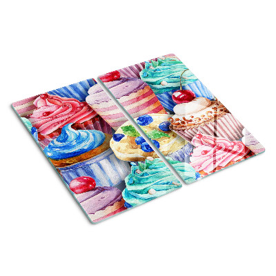Doska na krájanie Cupcakes a farebné pečivo