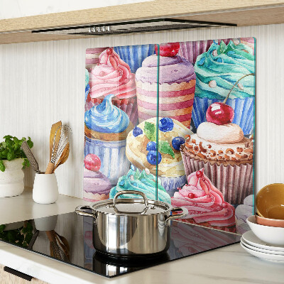 Doska na krájanie Cupcakes a farebné pečivo