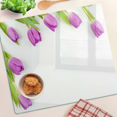 Doska na krájanie Tulipány na bielom pozadí