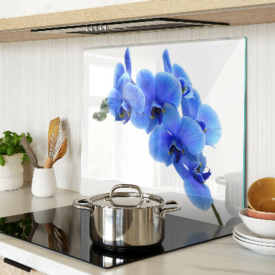 Sklenená doska na krájanie Modré orchidey