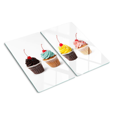 Doska na krájanie Cupcake so šľahačkou a čerešňami