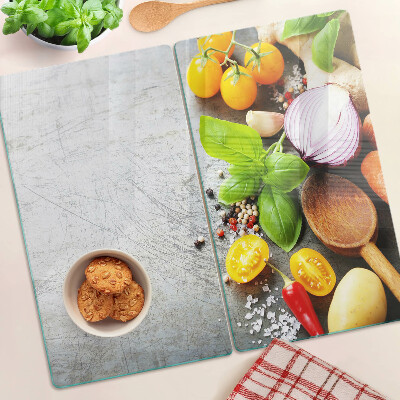 Doska na krájanie Kuchynské ingrediencie a bylinky
