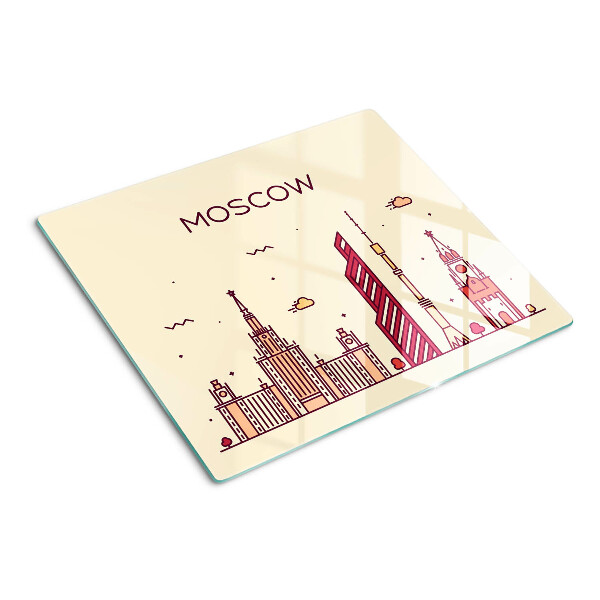 Doska na krájanie Ilustrácia panorámy Moskvy