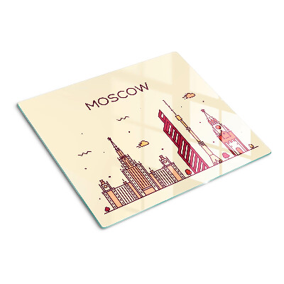 Doska na krájanie Ilustrácia panorámy Moskvy