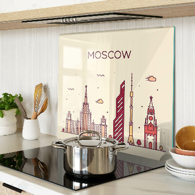 Doska na krájanie Ilustrácia panorámy Moskvy