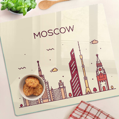 Doska na krájanie Ilustrácia panorámy Moskvy