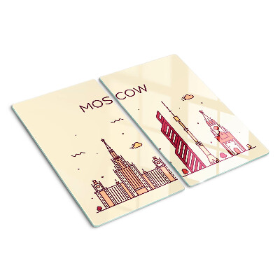 Doska na krájanie Ilustrácia panorámy Moskvy