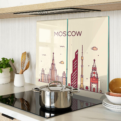 Doska na krájanie Ilustrácia panorámy Moskvy