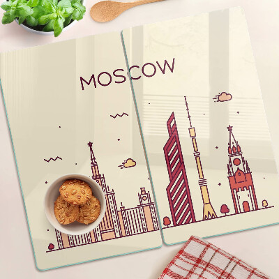 Doska na krájanie Ilustrácia panorámy Moskvy