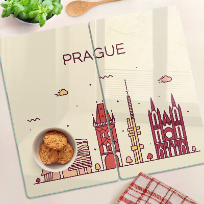 Doska na krájanie Praha - výhľad na mesto