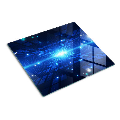 Doska na krájanie Technologický vzor v odtieňoch modrej