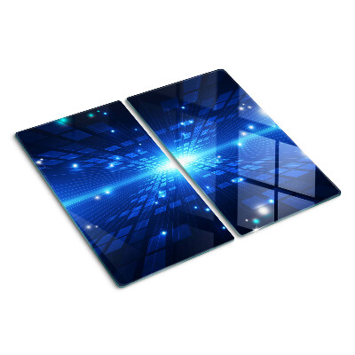 Doska na krájanie Technologický vzor v odtieňoch modrej